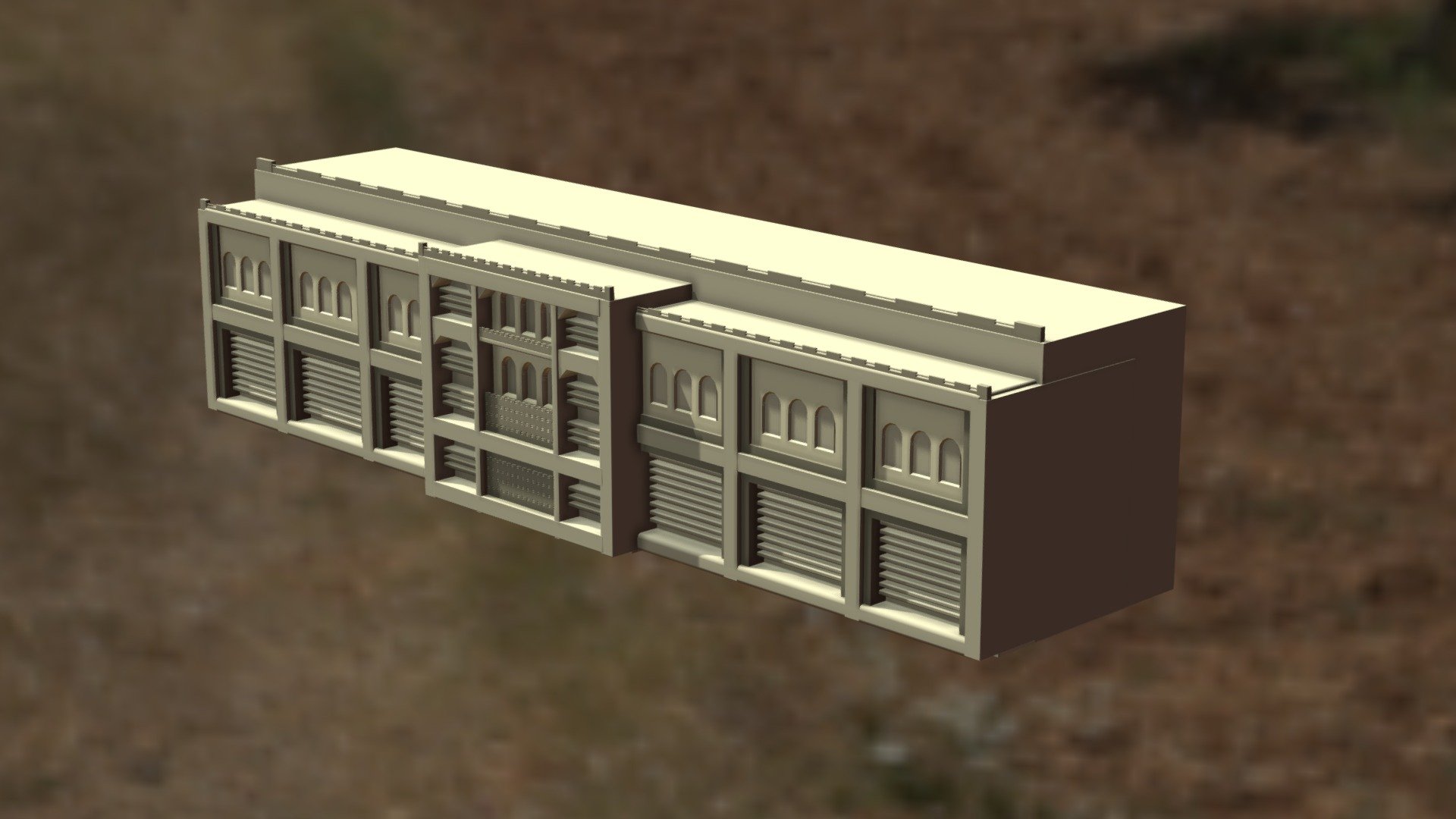 Egyptian Building Style Large Free Download FBX
