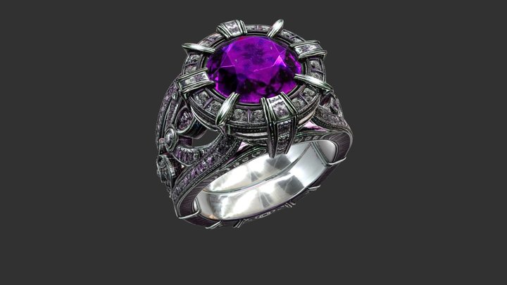 Amethyst Ring – Modelo 3D gratuito STL