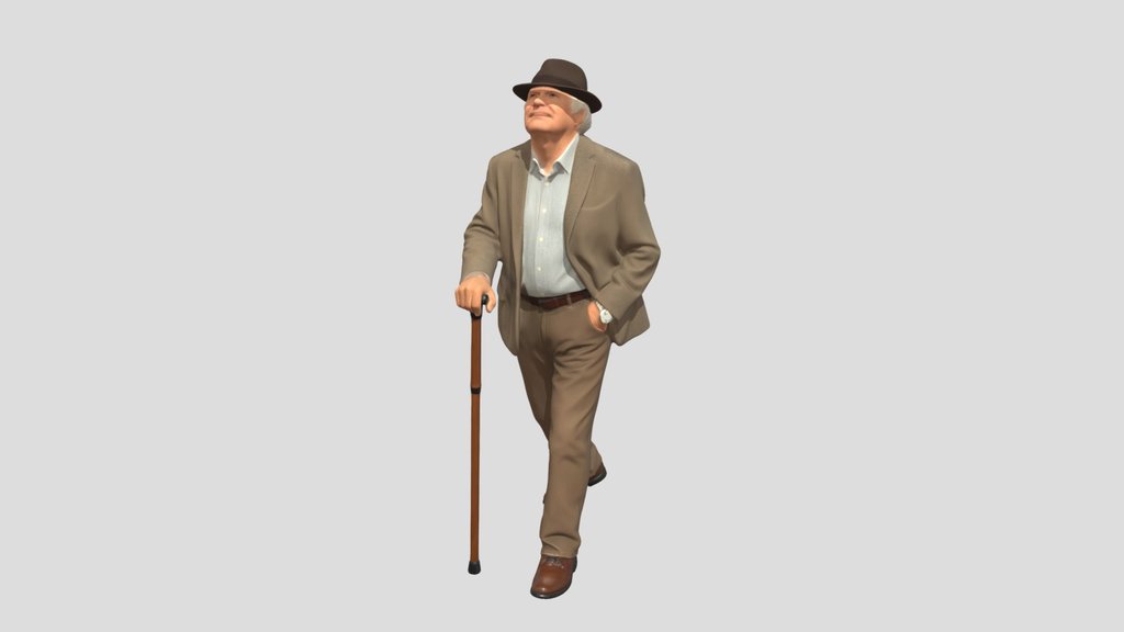 Gentleman with a Walking Cane