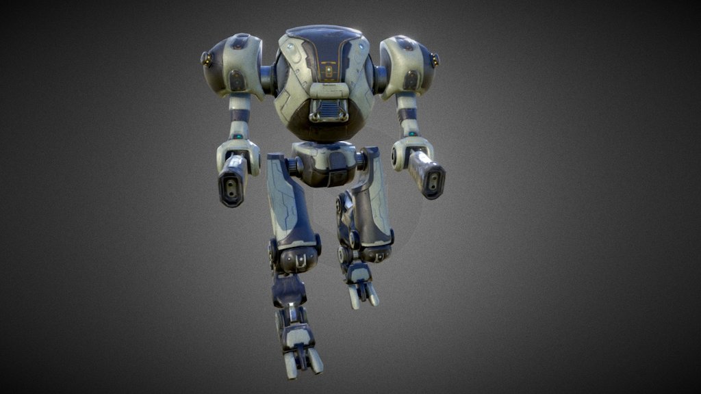 Mech 02- Animated game asset - 3D model by Krystian Mrozowski ...