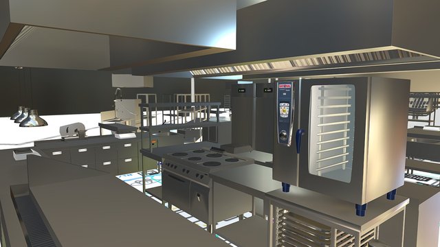 Кухня ресторана 3D Model