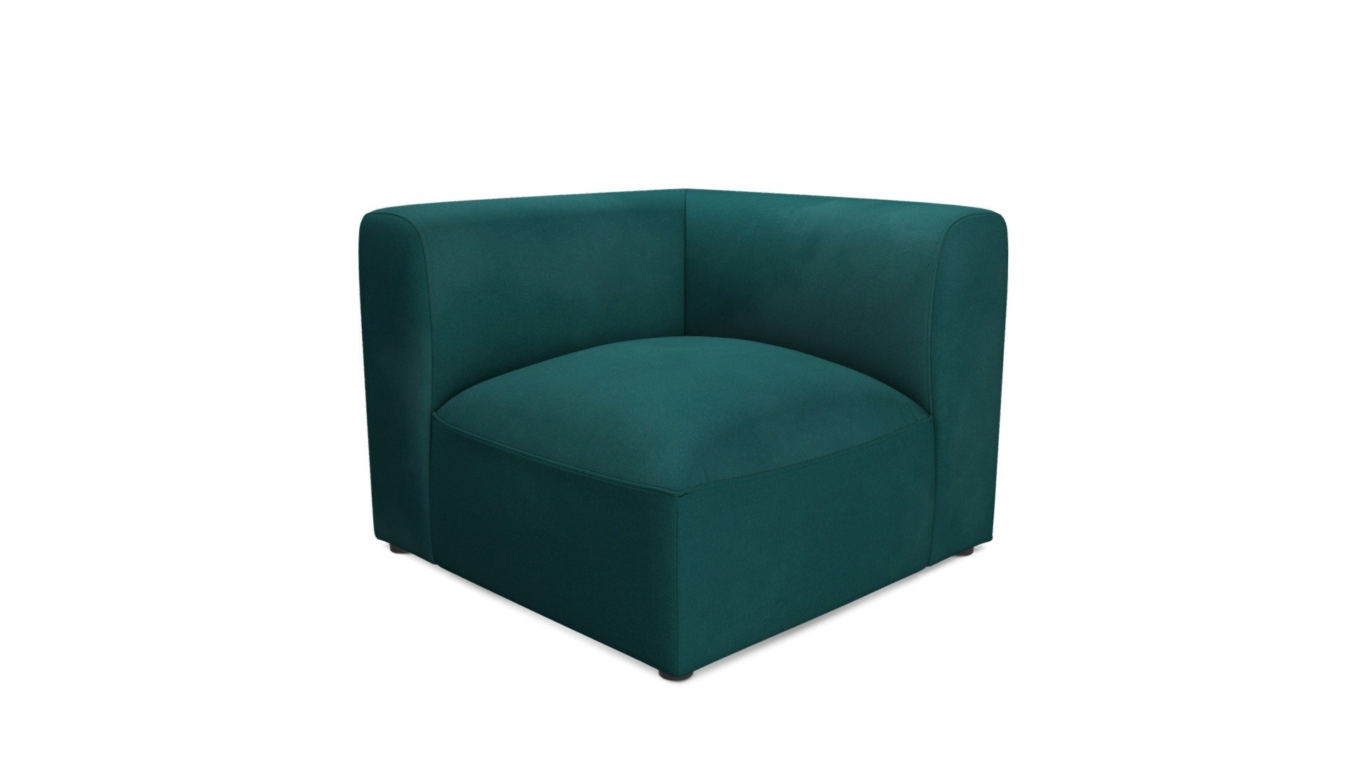 Juno Modular Corner End Seat,Seafoam Blue Velvet