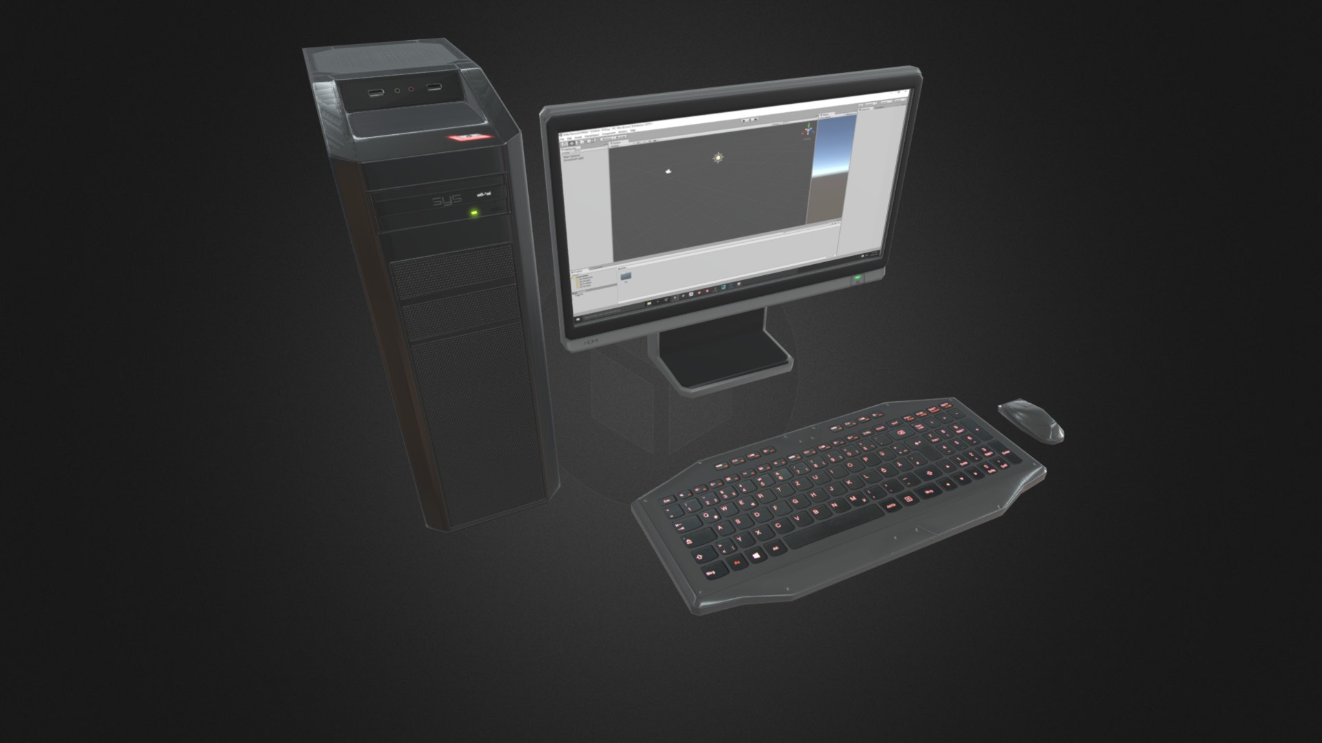 3D model PC Prop - This is a 3D model of the PC Prop. The 3D model is about a computer and remote control.