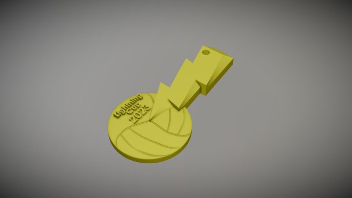 Lightning Medal 002 3D Model