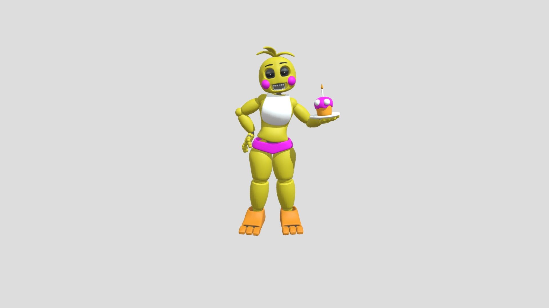 Beakless Toy Chica - Download Free 3D model by dwall8611 [98643e0] -  Sketchfab