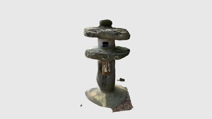 浮島の石灯籠 3D Model