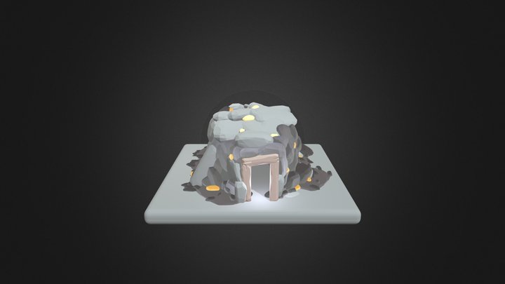 Low Poly Mine 3D Model