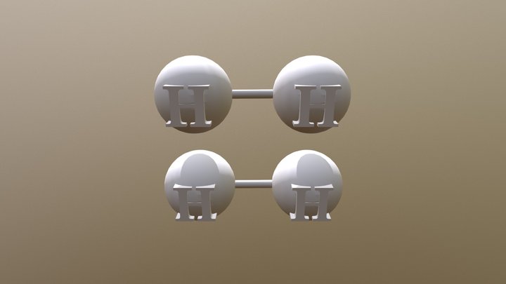 Hydrogen Gas 3D Model