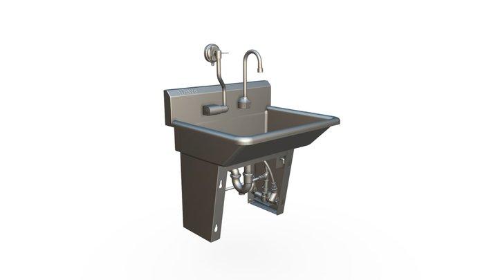 7660 Eye Wash Sink 3D Model