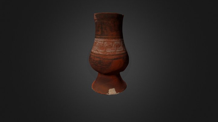 Fine Orange Ware Vessel 1 3D Model