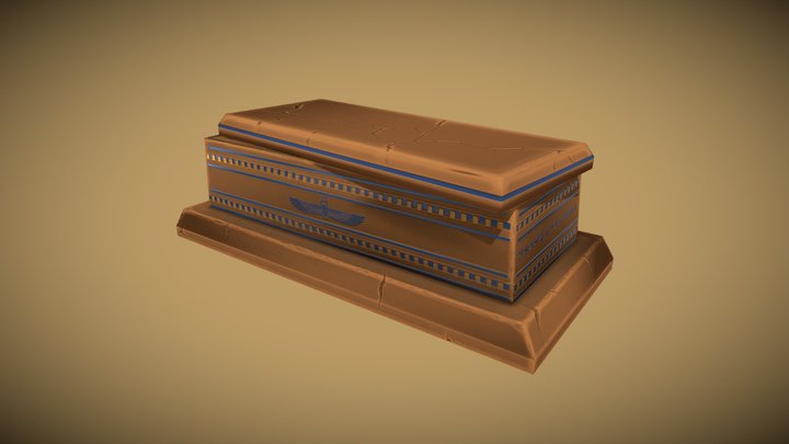 Stylized Pharaoh's sarcophagus 3D Model