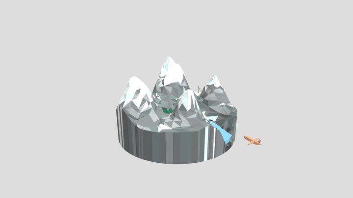 Animated Low Poly Scene 3D Model