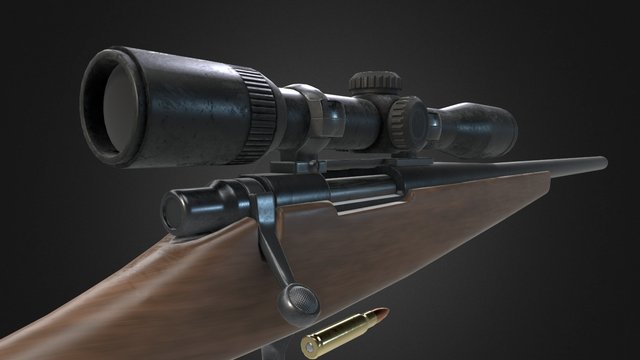 M40 Sniper Rifle 3D Model