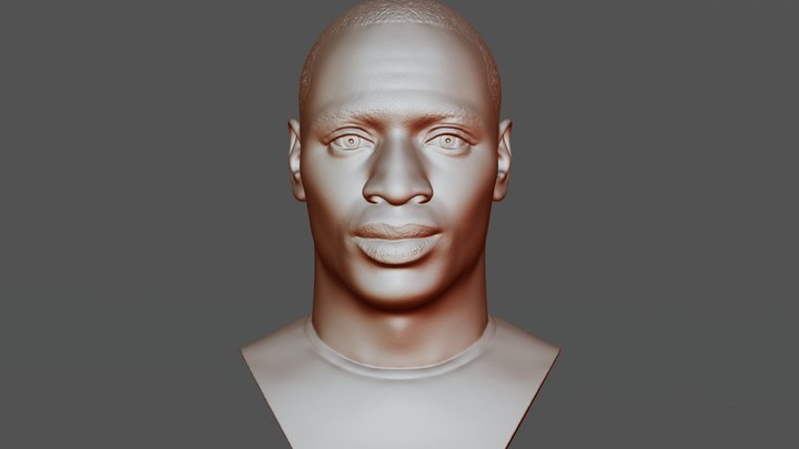 Omar Sy bust for 3D printing 3D Model