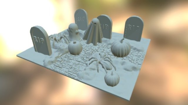 Halloween Scene 3D Model