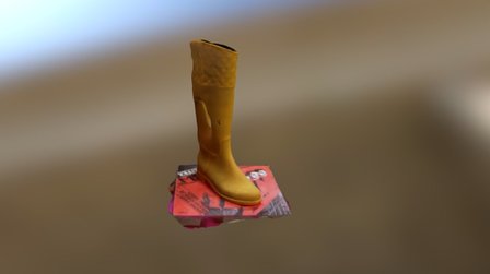 Yellow Rainboot 3D Model