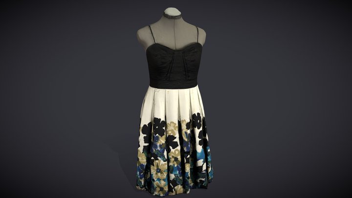 Watercolor Dress 3D Model