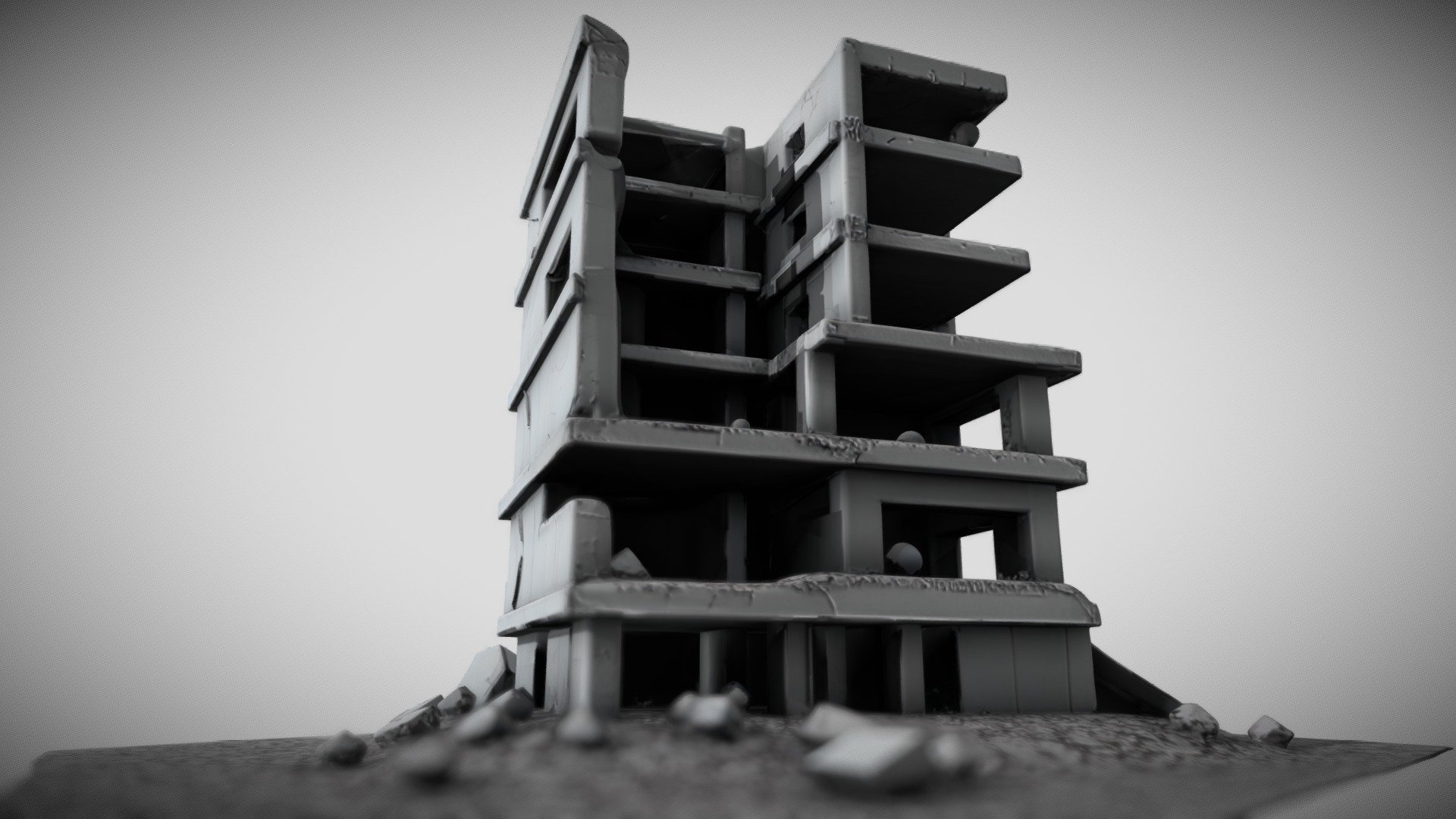 Lost Building – Abandoned Urban Structure - 3D model by ARTEL_3D ...