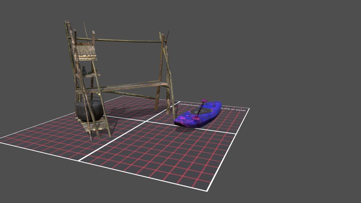 DAE 5 Finished props - Forest Loner 3D Model