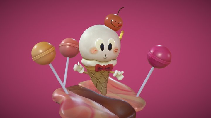 Ice Cream in Candyland - Final 3D Model