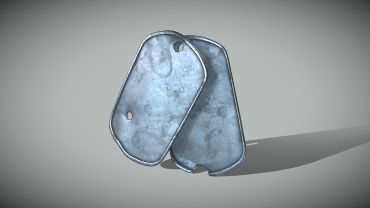 Dog tags - Military 3D Model
