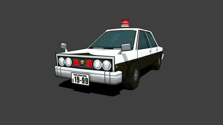 1970 Toyota Crown | Retro Police Car 3D Model