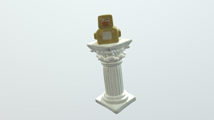 Pato na coluna 3D Model