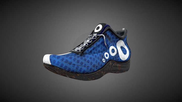 Worn Sneaker 3D Model