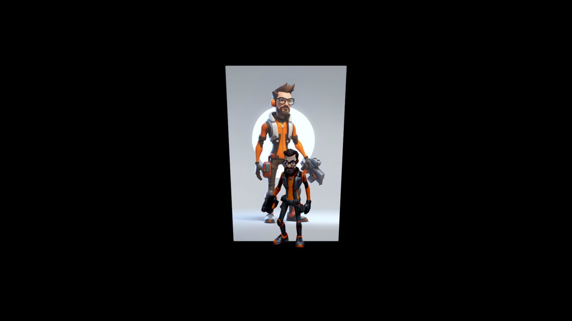 a cartoon character with a gun, prometheus engin - Download Free 3D ...