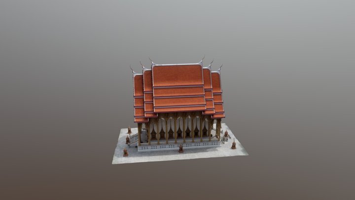 4saladang_temple_all_simplified_3d_mesh 3D Model