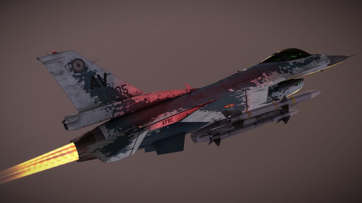 F16 - Stealth fighter - Belgian army 3D Model