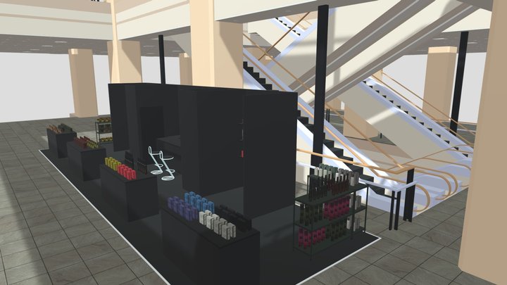 pop-up store on shopping mall (phd) 3D Model