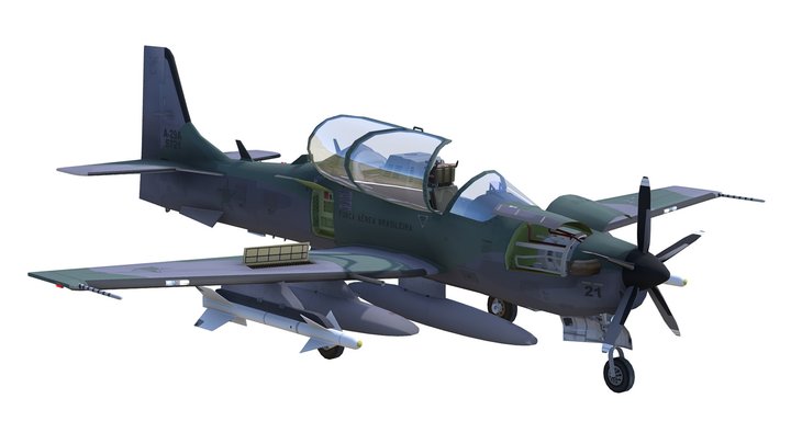 Embraer  A-29A Super Tucano 3D Model