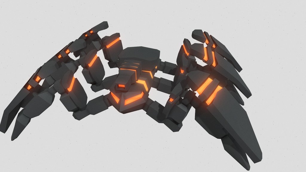 Episode 71 - Hexapod Robot — low-poly sci-fi 3D model by dartuchiwa
