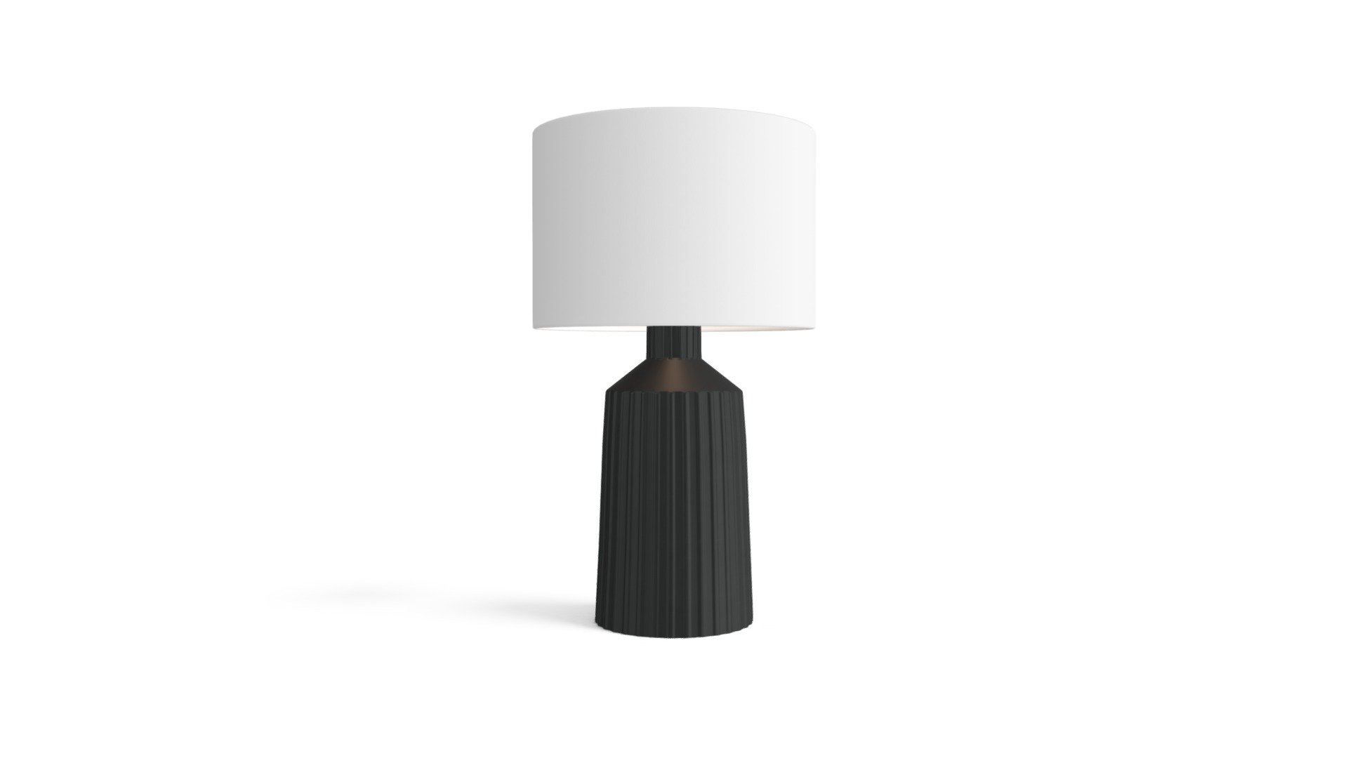 Kae Ceramic Table Lamp Tall, Black — Sketchfab embed 3D viewer