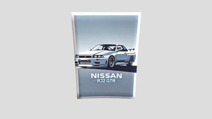 Nissan GTR R32 Poster 3D Model