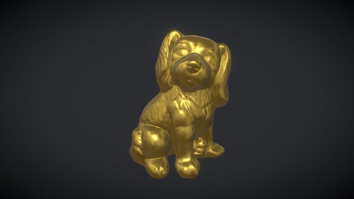 Dog Retopology 3D Model