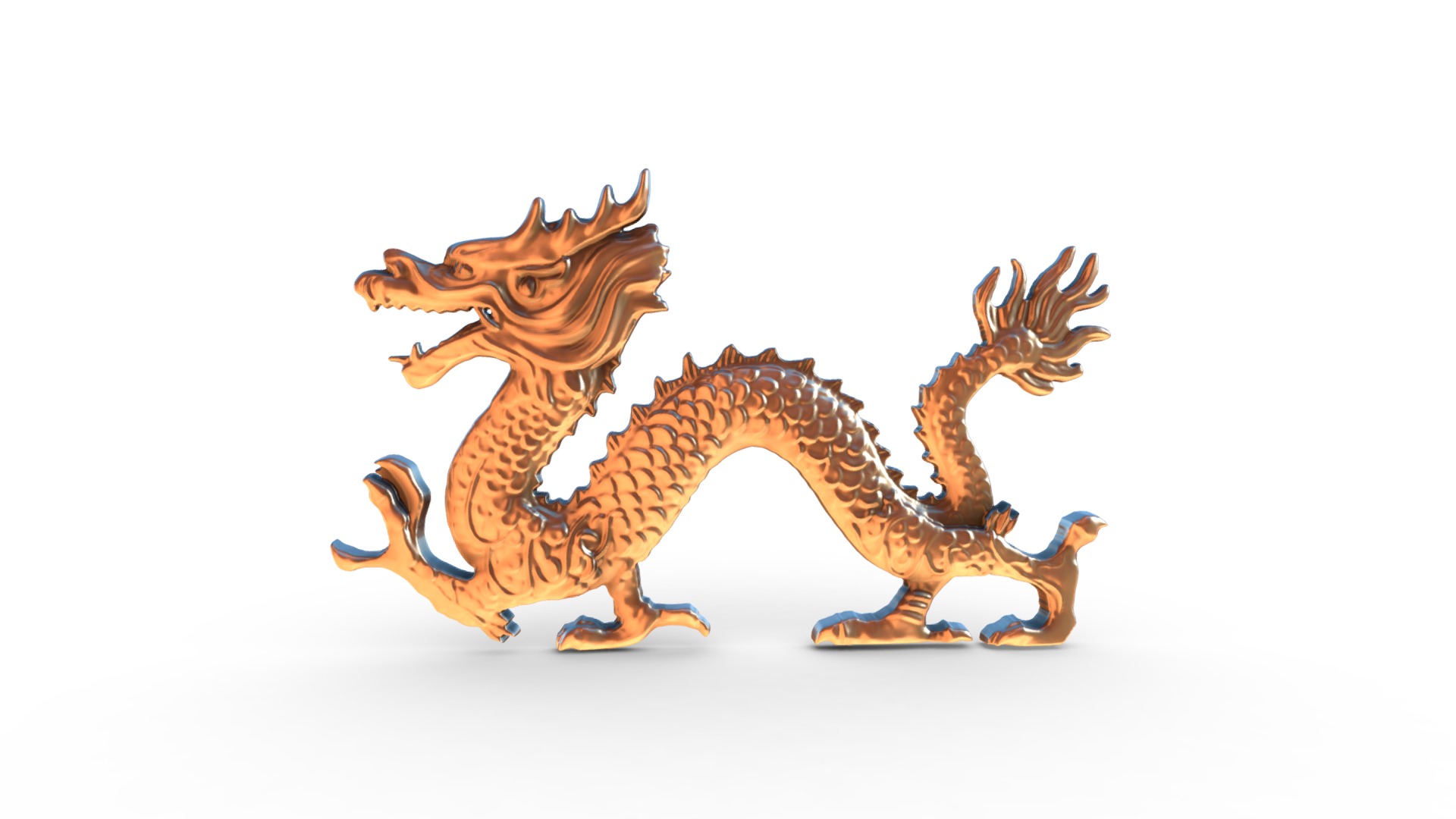 3D model Dragon BAS Releif - This is a 3D model of the Dragon BAS Releif. The 3D model is about a group of animals.