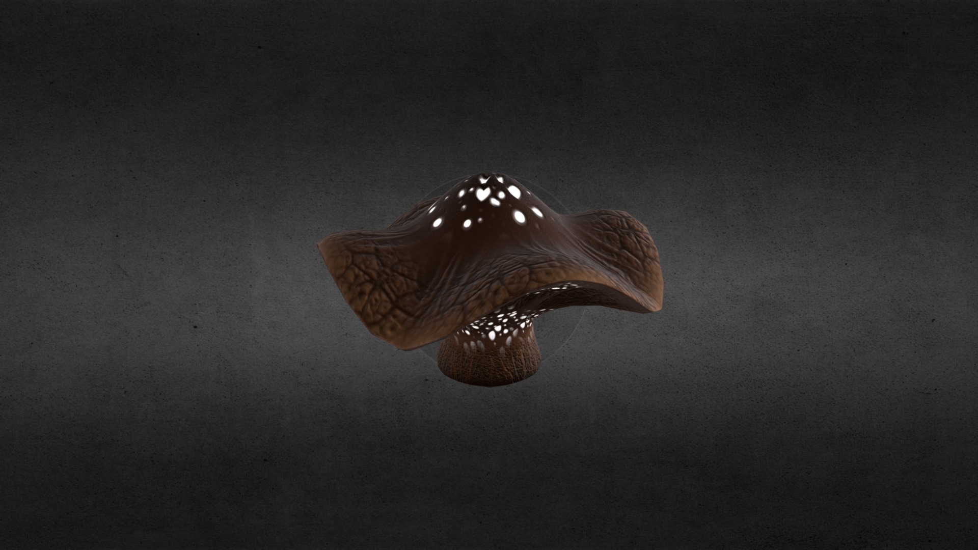 3D model Mushroom 3 - This is a 3D model of the Mushroom 3. The 3D model is about a feather on a surface.