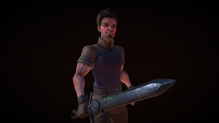 Mercenary warrior 3D Model