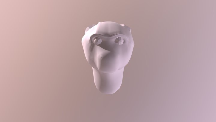 Monster Head Retopology (minus horns) 3D Model