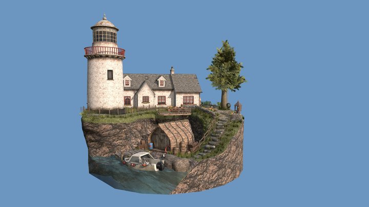DAE Diorama - By The Ocean 3D Model