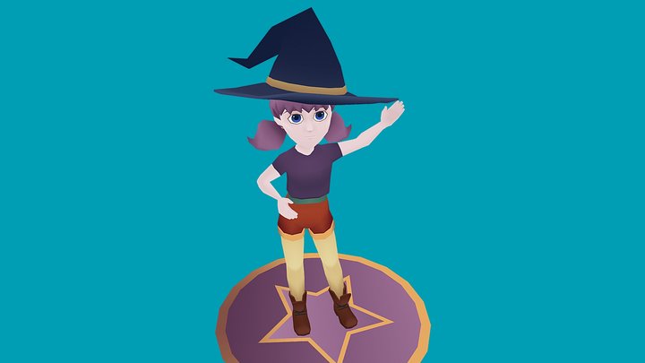 Young witch 3D Model