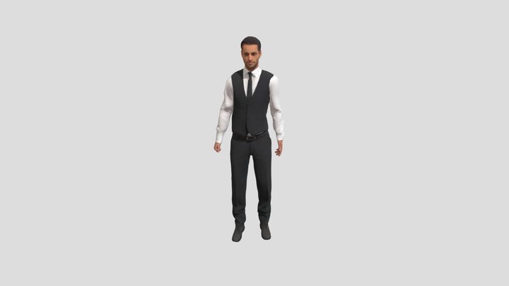 Standing W Briefcase Idle 3D Model