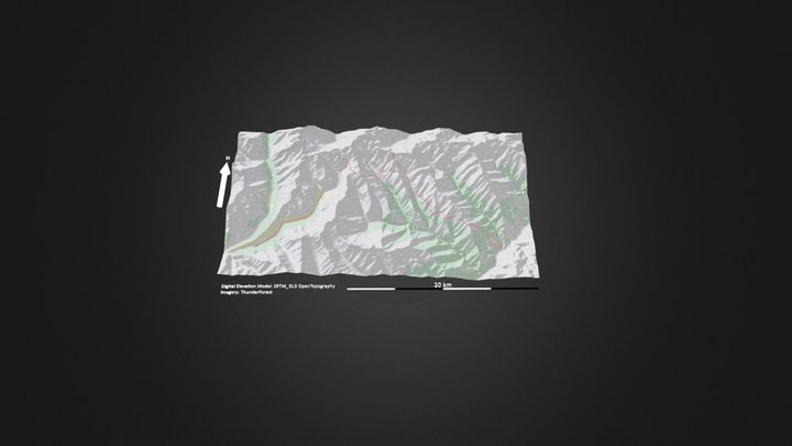 四姑娘山龙眼线_等高地图 – Gratis 3D-model STL
