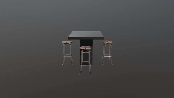 GRC Bar Table 3D Model