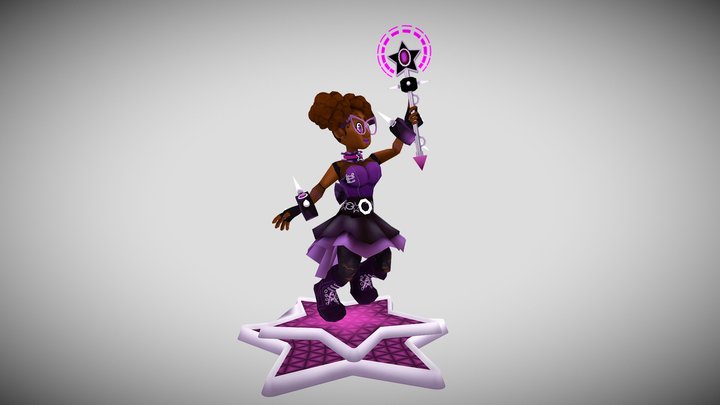 Goth Magical Girl 3D Model