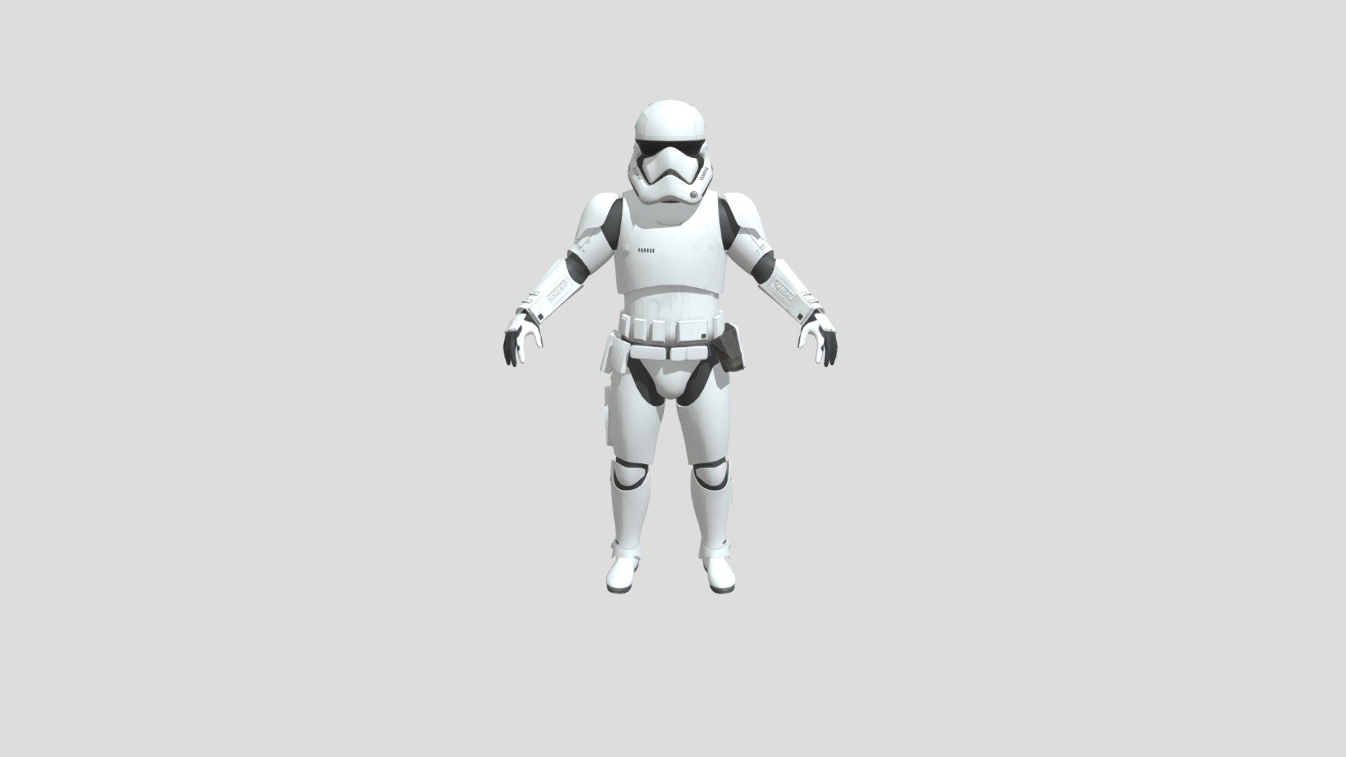 First order trooper Rigged and textured Download Free 3D model by