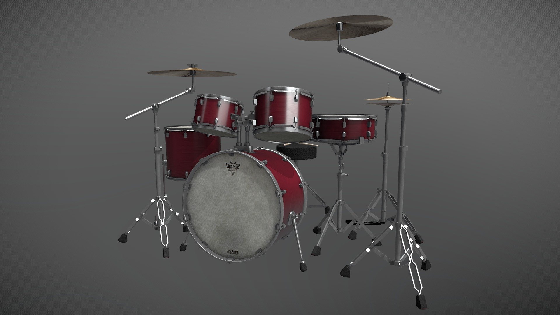Drum Set - 3D model by IsabelleBibeau [9887394] - Sketchfab