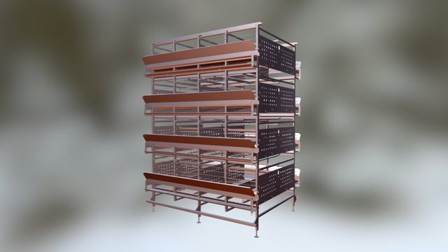 Клетка для кур несушек 3D Model